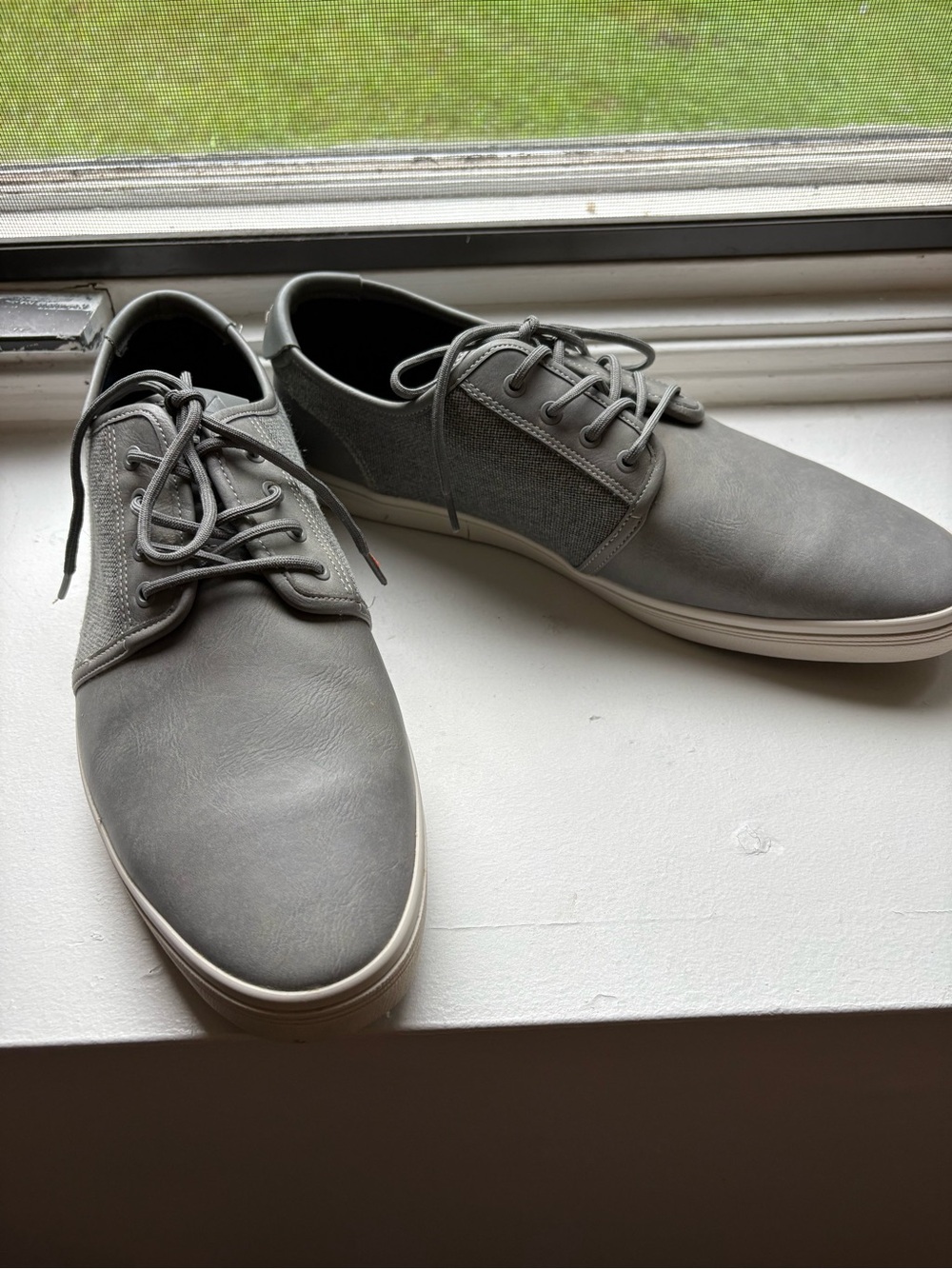 Aldo Gray Casual Lace-Up Slip-On Loafers